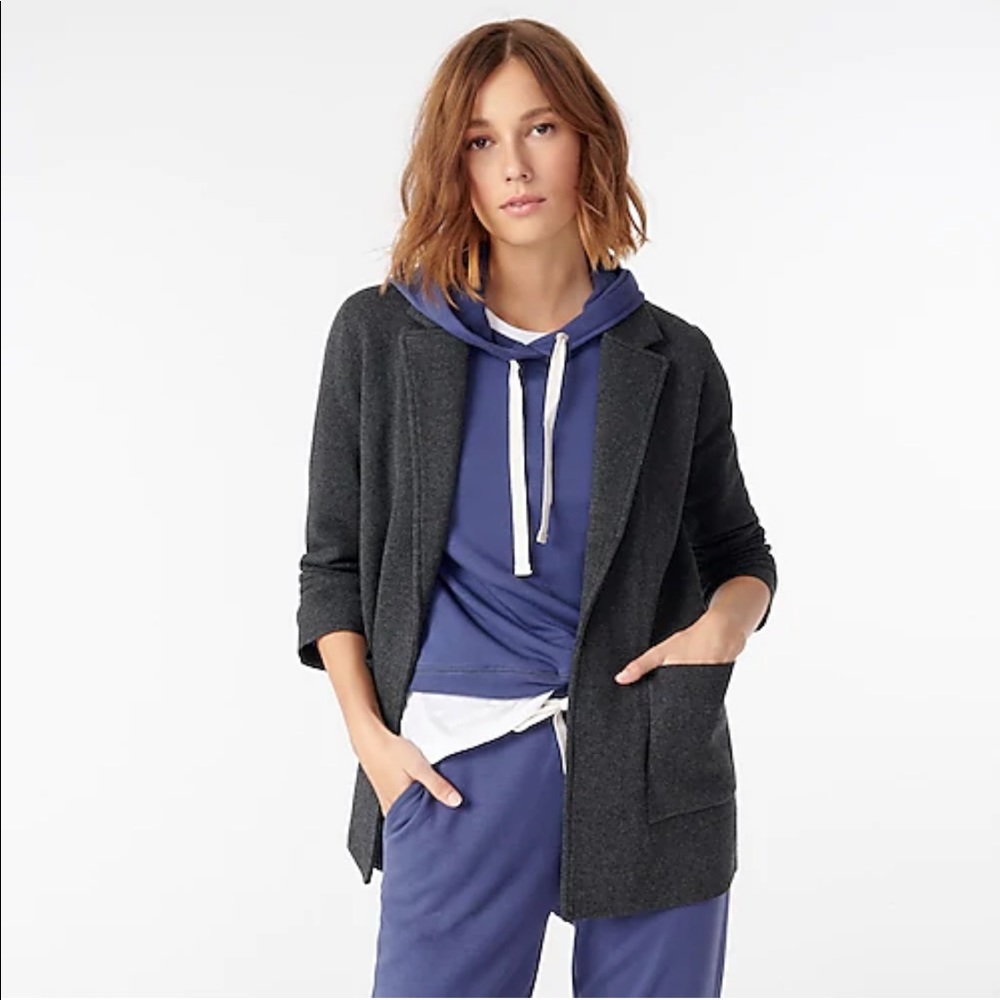 J. Crew Blazer Sophie Sweater Blazer XS Heather Natural - Picture 14 of 16